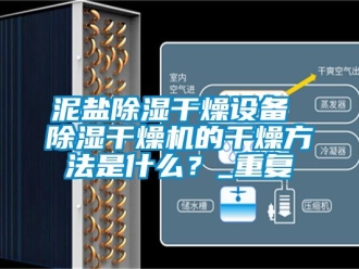 行业资讯泥盐除湿干燥设备 除湿干燥机的干燥方法是什么？_重复