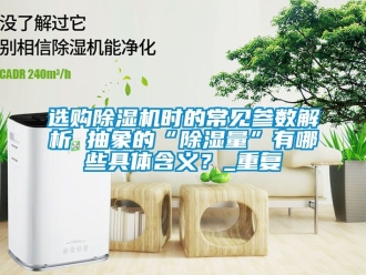 行业资讯选购除湿机时的常见参数解析 抽象的“除湿量”有哪些具体含义？_重复