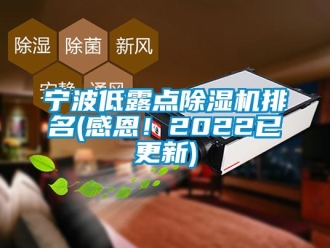 行业资讯宁波低露点除湿机排名(感恩！2022已更新)