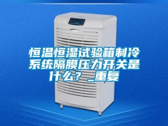 知识百科恒温恒湿试验箱制冷系统隔膜压力开关是什么？_重复