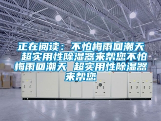 行业资讯正在阅读：不怕梅雨回潮天 超实用性除湿器来帮您不怕梅雨回潮天 超实用性除湿器来帮您