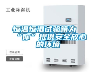 知识百科恒温恒湿试验箱为“你”提供安全放心的环境