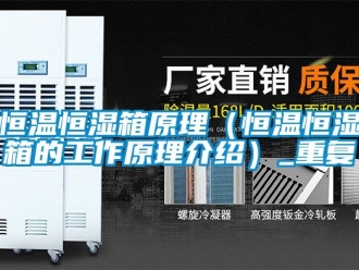 知识百科恒温恒湿箱原理（恒温恒湿箱的工作原理介绍）_重复