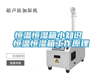 知识百科恒温恒湿箱小知识 恒温恒湿箱工作原理