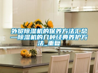 行业资讯外贸除湿机的保养方法汇总—除湿机的几种经典养护方法_重复