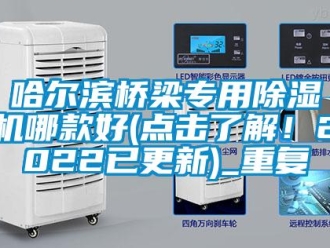 行业资讯哈尔滨桥梁专用除湿机哪款好(点击了解！2022已更新)_重复