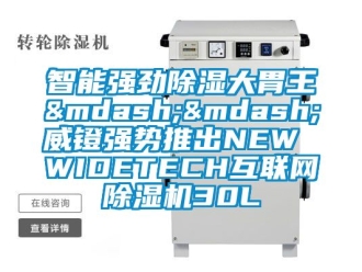 行业资讯智能强劲除湿大胃王&mdash;&mdash;威镫强势推出NEW WIDETECH互联网除湿机30L