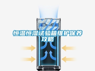 知识百科恒温恒湿试验箱维护保养攻略