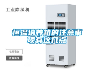 知识百科恒温培养箱的注意事项有这几点