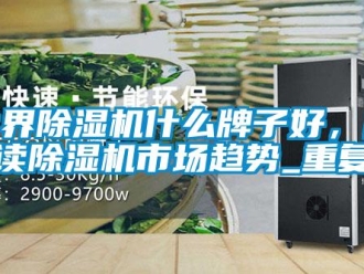 行业资讯世界除湿机什么牌子好，解读除湿机市场趋势_重复