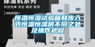 恒温恒湿试验箱和步入式恒温恒湿房不同之处及操作规程