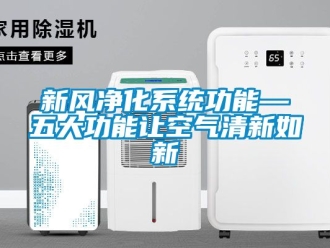 企业动态新风净化系统功能—五大功能让空气清新如新