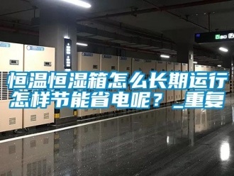 知识百科恒温恒湿箱怎么长期运行怎样节能省电呢？_重复