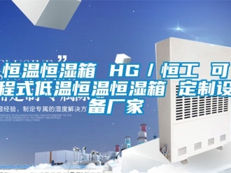 知识百科恒温恒湿箱 HG／恒工 可程式低温恒温恒湿箱 定制设备厂家