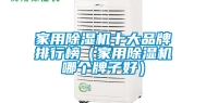 家用除湿机十大品牌排行榜（家用除湿机哪个牌子好）