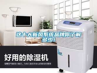 企业动态这十大新风系统品牌你了解多少！
