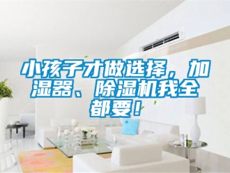 行业资讯小孩子才做选择，加湿器、除湿机我全都要！