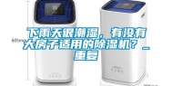 下雨天很潮湿，有没有大房子适用的除湿机？_重复