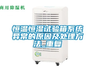 知识百科恒温恒湿试验箱系统异常的原因及处理方法_重复