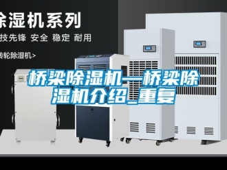 行业资讯桥梁除湿机—桥梁除湿机介绍_重复