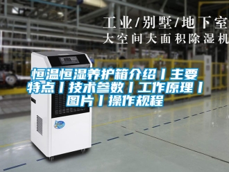 知识百科恒温恒湿养护箱介绍丨主要特点丨技术参数丨工作原理丨图片丨操作规程