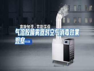 行业资讯气溶胶喷雾器对空气消毒效果观察