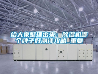 行业资讯给大家整理出来：除湿机哪个牌子好测评攻略_重复
