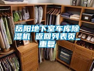 行业资讯岳阳地下室车库除湿机 返回列表页_重复