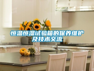 知识百科恒温恒湿试验箱的保养维护及技术交流