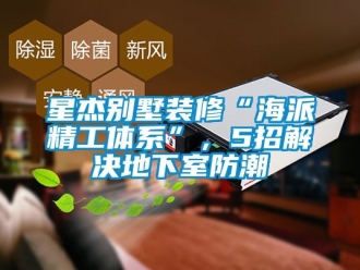 企业动态星杰别墅装修“海派精工体系”，5招解决地下室防潮