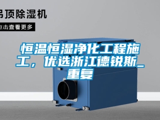 知识百科恒温恒湿净化工程施工，优选浙江德锐斯_重复