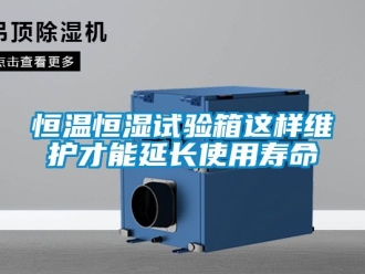 知识百科恒温恒湿试验箱这样维护才能延长使用寿命