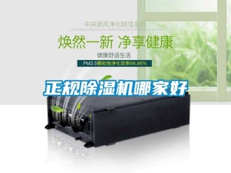 行业资讯正规除湿机哪家好