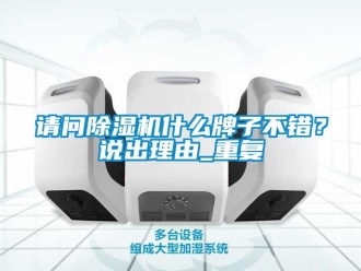 行业资讯请问除湿机什么牌子不错？说出理由_重复