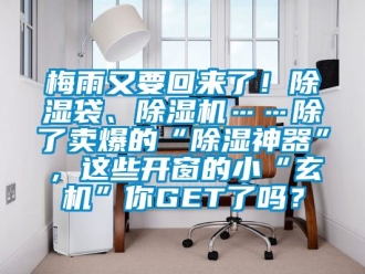 行业资讯梅雨又要回来了！除湿袋、除湿机……除了卖爆的“除湿神器”，这些开窗的小“玄机”你GET了吗？