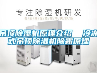 行业资讯吊顶除湿机原理介绍  冷冻式吊顶除湿机除霜原理